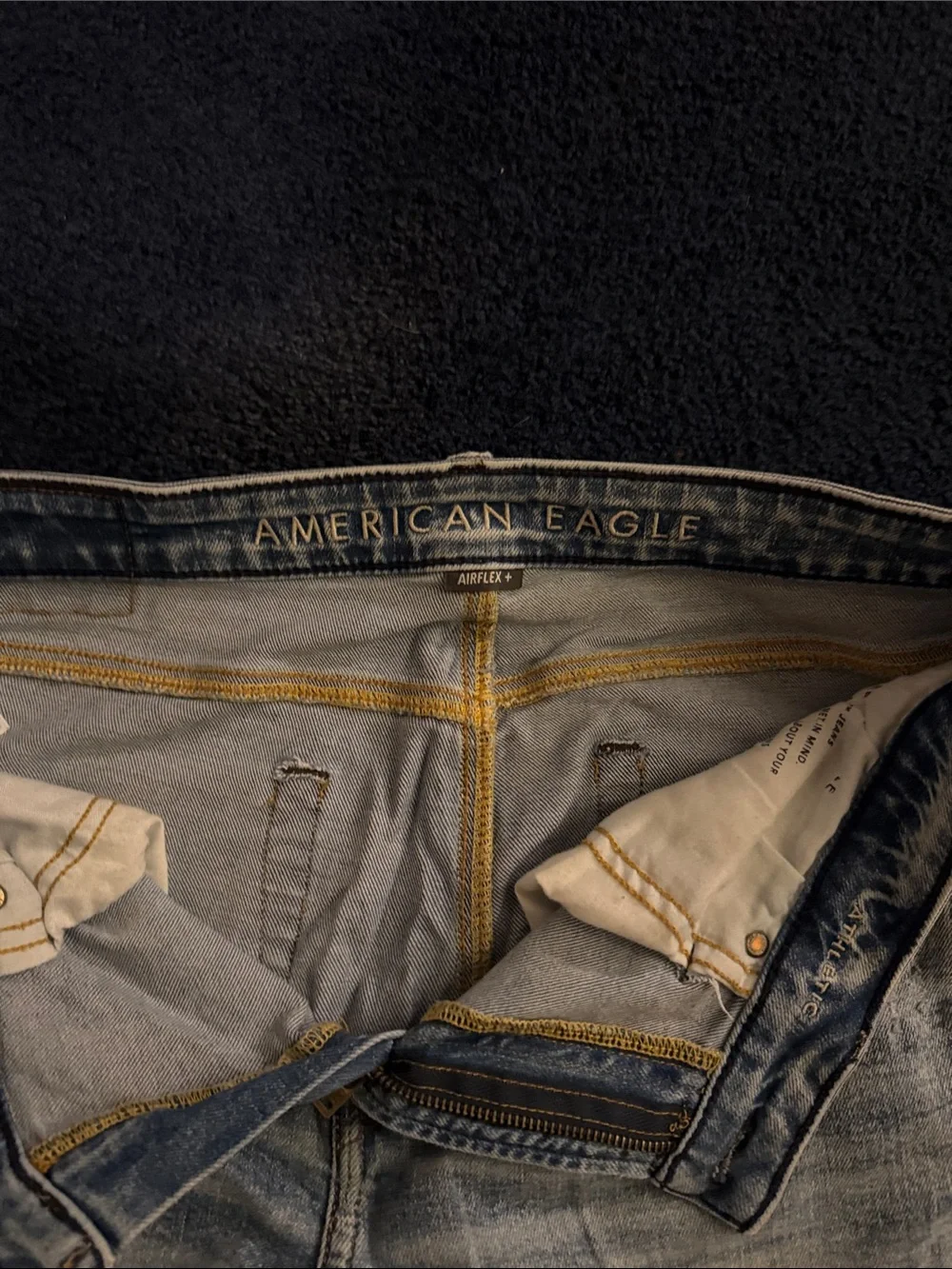 American Eagle Outfitters Men's Skinny Distressed Light Blue Jeans